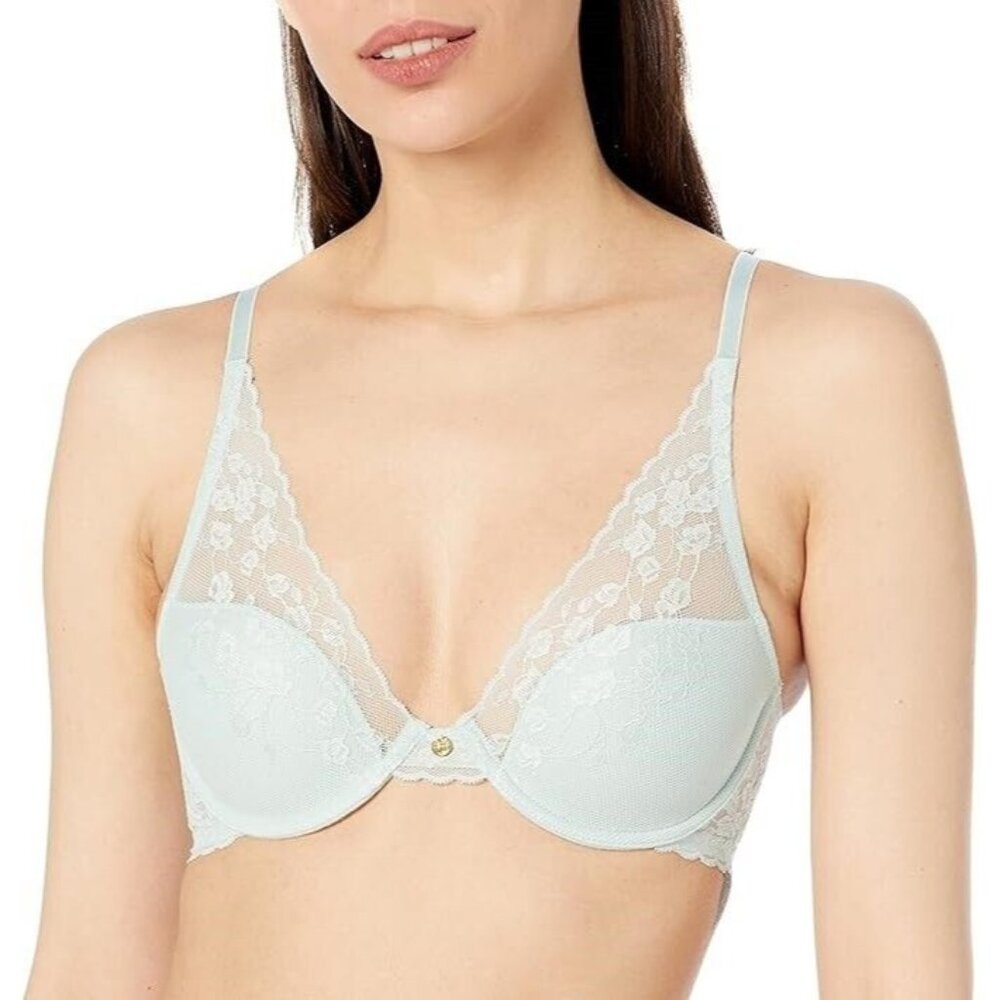 NWT Natori 34D Cherry Blossom 721191 Convertible Bra Green 114223